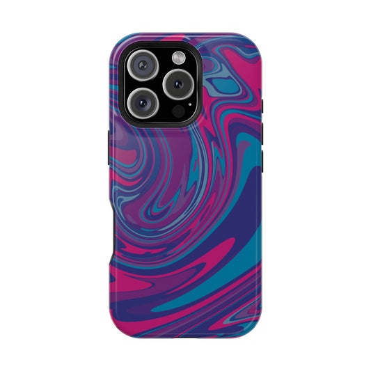 Blueberry Swirl, MagSafe Magnetic Tough Cases, iPhone 16 pro max case, Phone Accessories, Unique Gifts, Protective Phone Covers