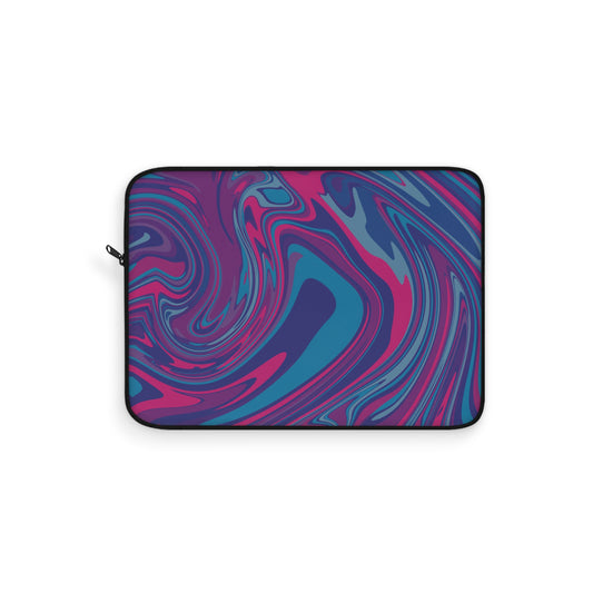 Blueberry Swirl Pattern Laptop Sleeve, Protective Computer Cover, Tech Accessories, Geometric Design Padded Case, Tablet Bag, Gift for Student