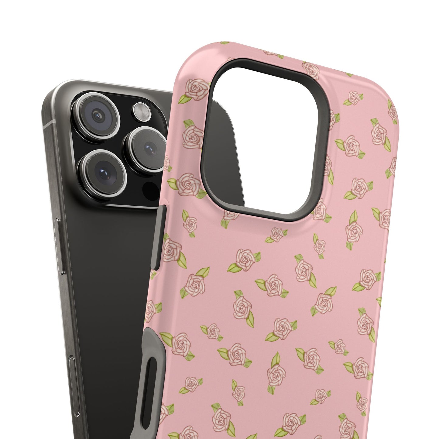 Petal Pink Coquette Pink Rosettes, MagSafe Magnetic Tough Cases,  Phone Accessories, Unique Gifts, Protective Phone Covers, Floral Design