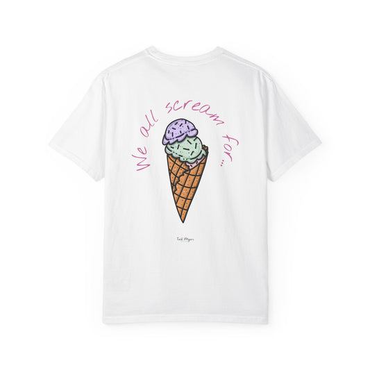 Ice Cream Lover Unisex Tee, Graphic T-shirt, Dessert Tshirt Gift, Summer Shirt, Foodie Top