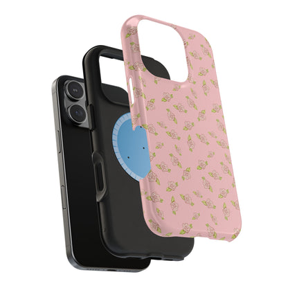 Petal Pink Coquette Pink Rosettes, MagSafe Magnetic Tough Cases,  Phone Accessories, Unique Gifts, Protective Phone Covers, Floral Design