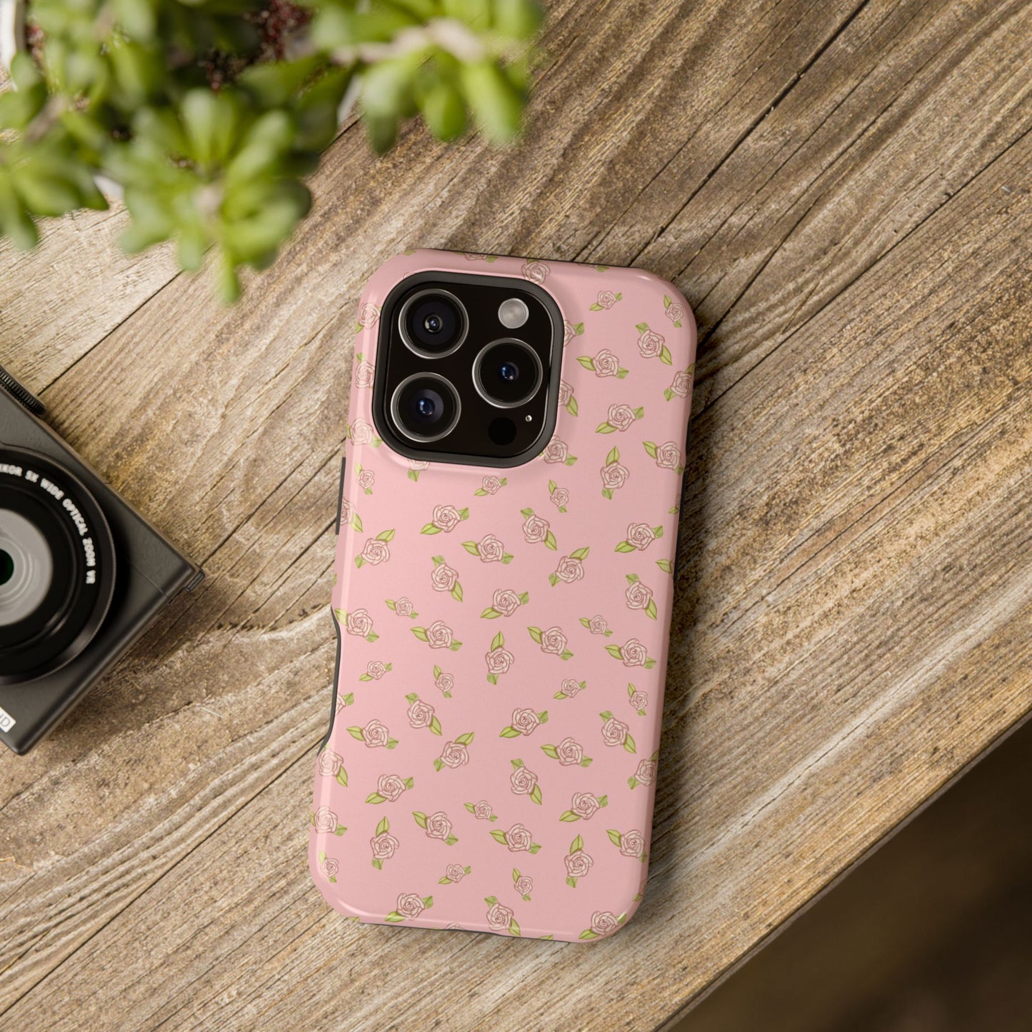 Petal Pink Coquette Pink Rosettes, MagSafe Magnetic Tough Cases,  Phone Accessories, Unique Gifts, Protective Phone Covers, Floral Design
