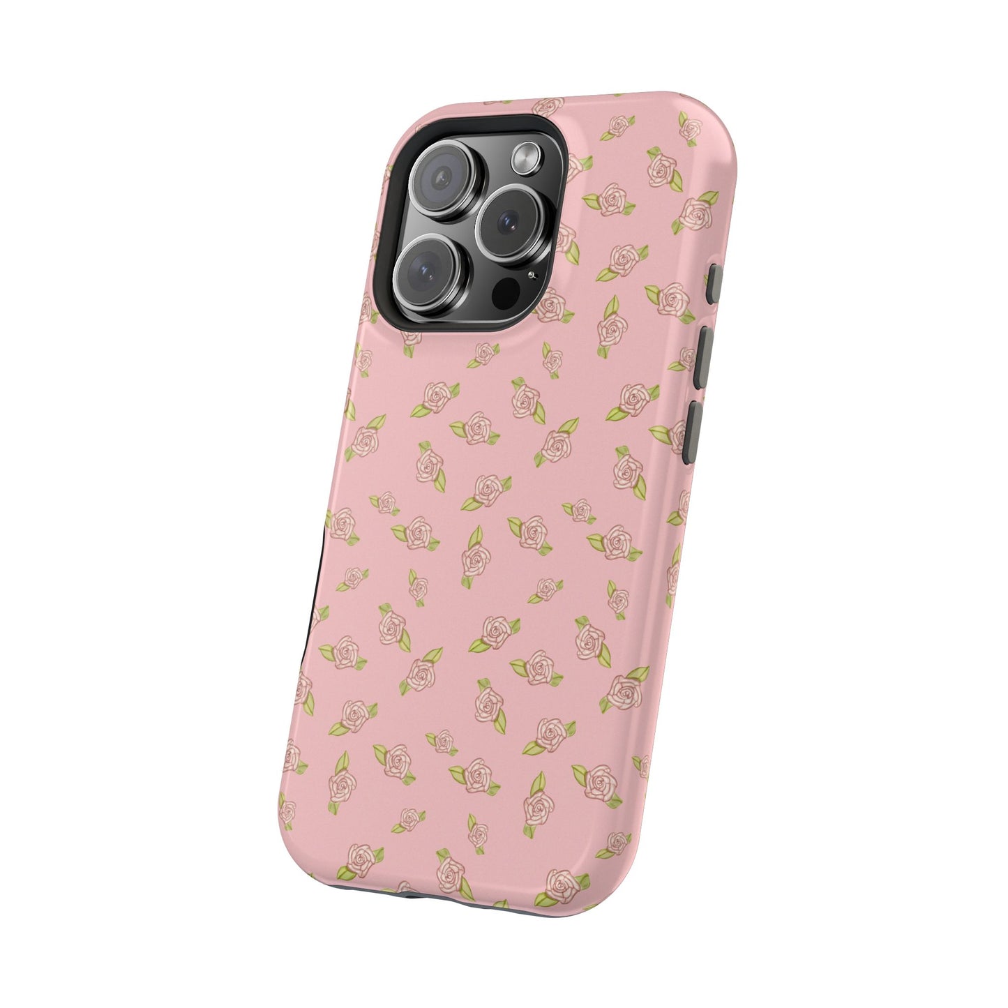 Petal Pink Coquette Pink Rosettes, MagSafe Magnetic Tough Cases,  Phone Accessories, Unique Gifts, Protective Phone Covers, Floral Design